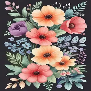 clipart watercolor flowers
