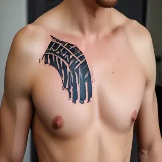 male rib tattoos