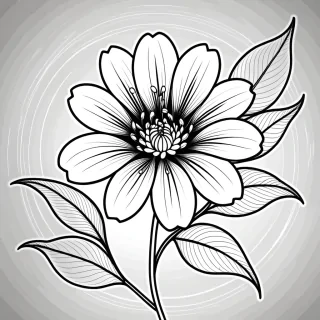 flower line art
