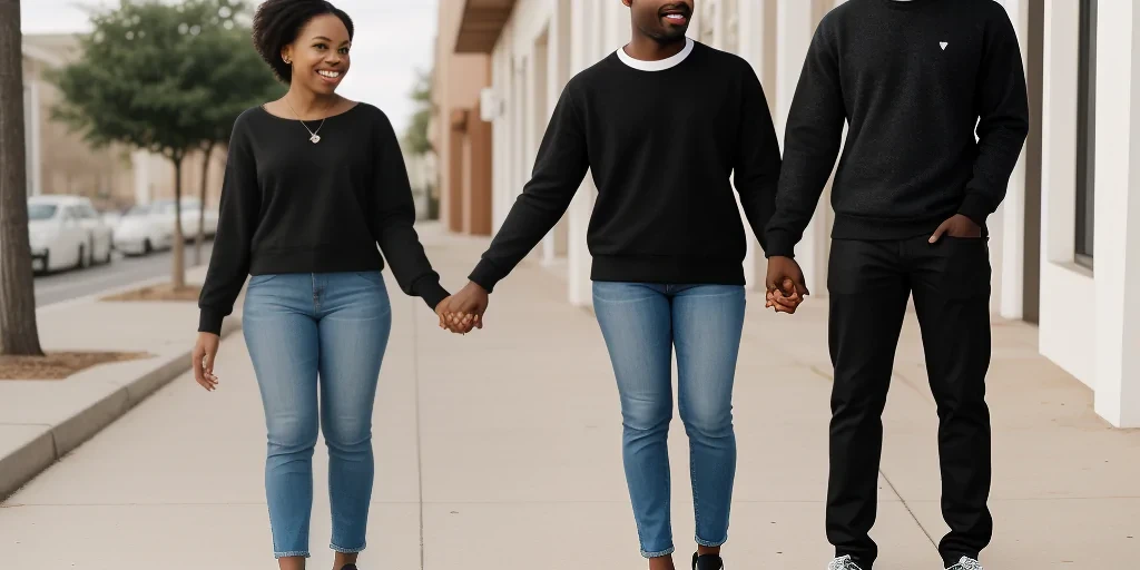 black couple holding hands