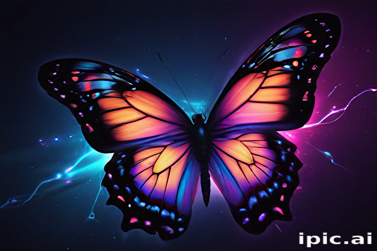Vibrant Butterfly with Stunning Colors Against a Mystical Background of ...