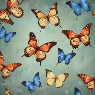 background with butterflies