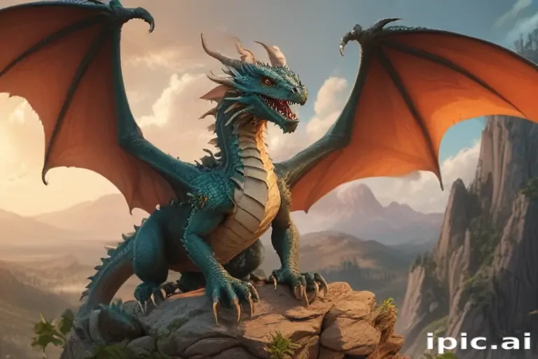 cartoon drawing of a dragon