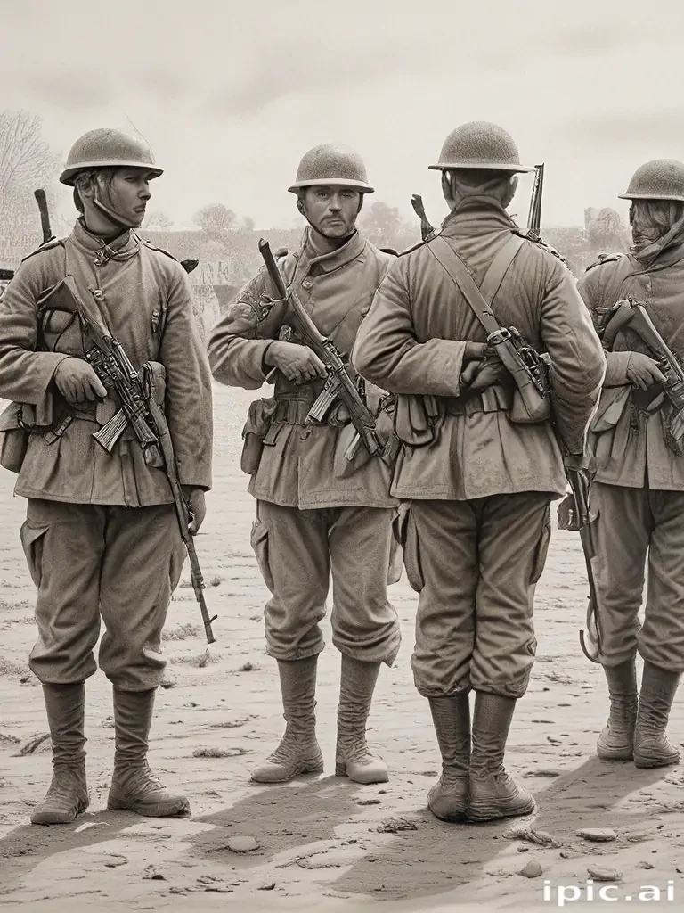 soldiers drawing