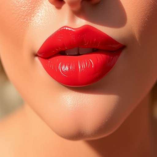 Vibrant "Coral Sunset" lip color featuring a glossy finish with subtle shimmer, perfect for summer evenings, accentuating natural lip contours and providing long-lasting hydration