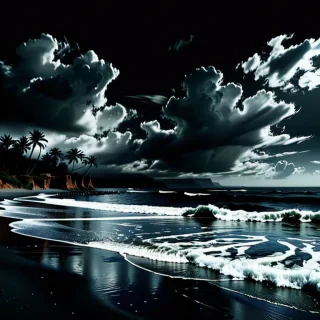 dark beach wallpaper