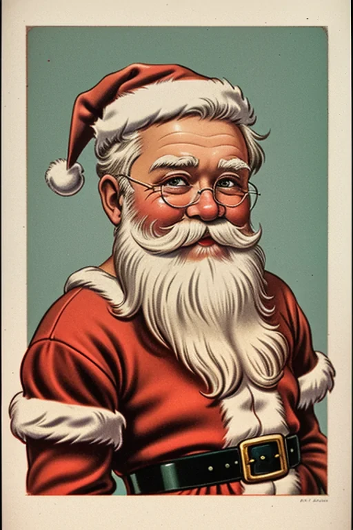 images of vintage santa
