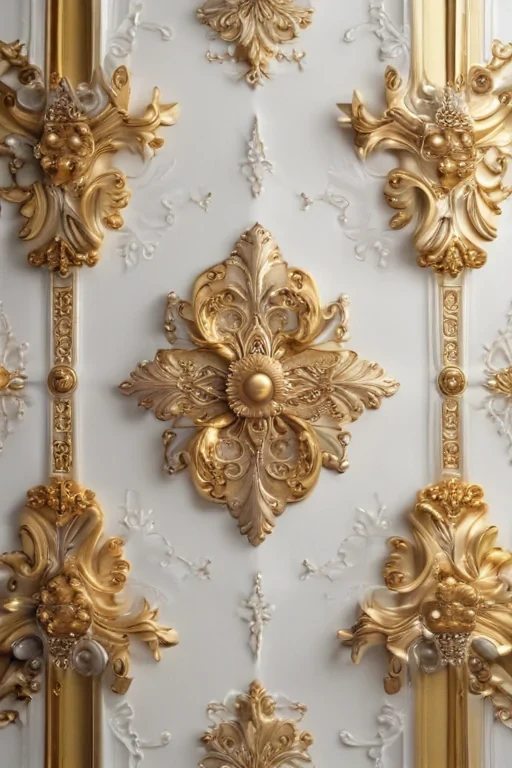 white & gold background