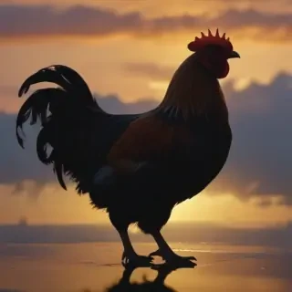 silhouette of a chicken