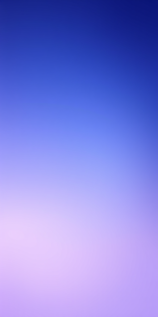 Generate a high-resolution gradient background featuring a smooth blend from deep blue at the top to soft lavender at the bottom, captured with a DSLR camera at f/4, ISO 100, and a focal length of 50mm, using a wide shot perspective for enhanced depth and clarity.