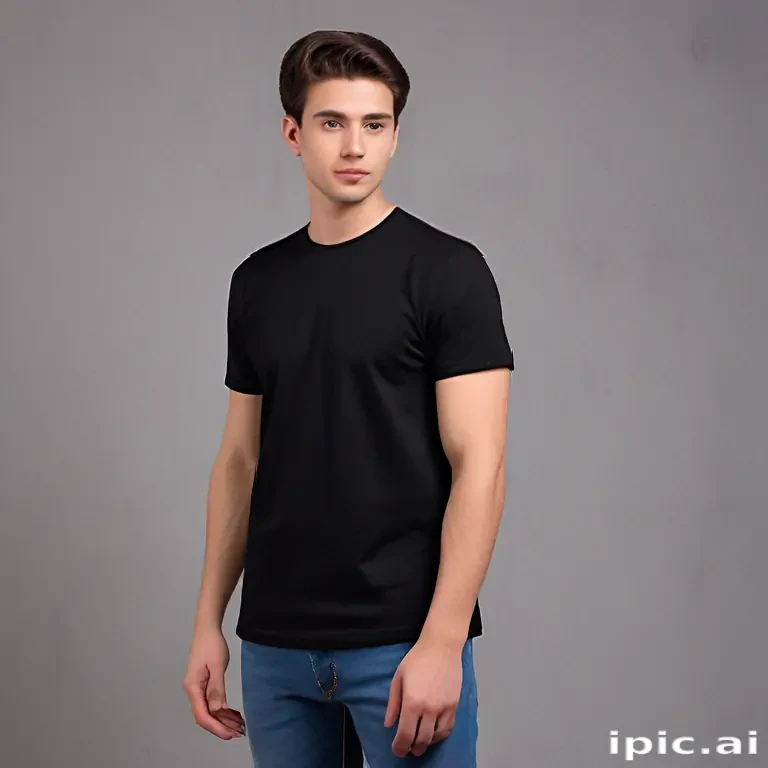 mockup tshirt black