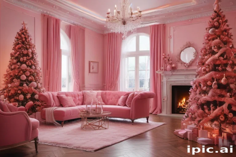 pink christmas aesthetic