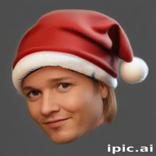 Festive Holiday Spirit: A Person Wearing a Cheerful Santa Hat