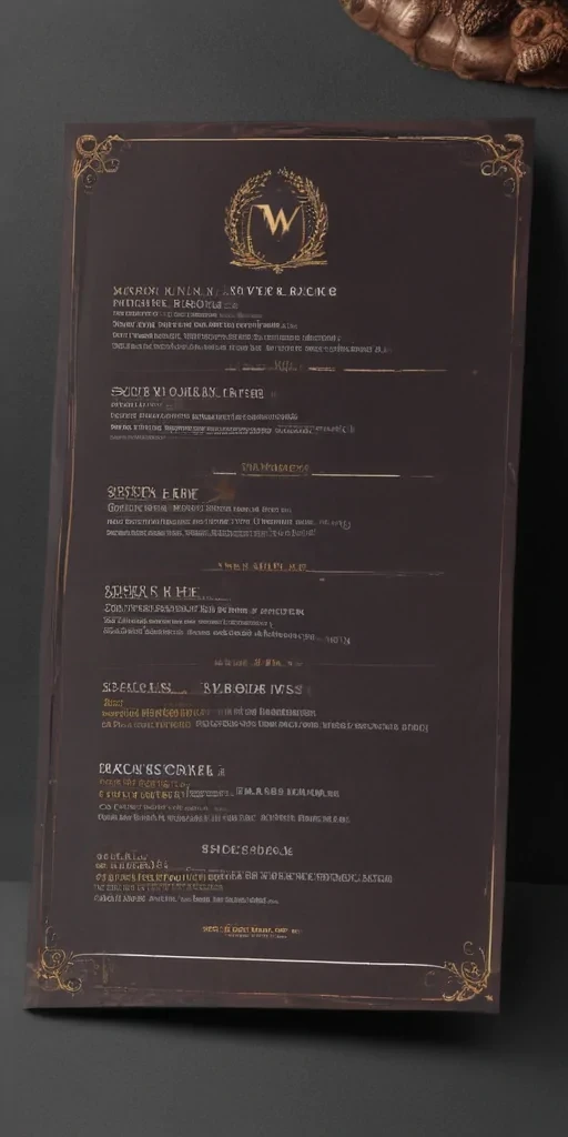 menu mock up