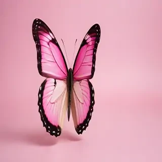 pink background butterfly