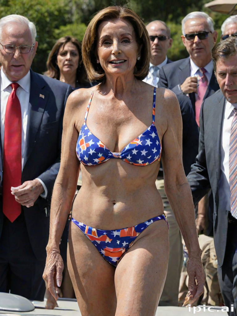 Public Figure Enjoys a Day at the Pool in Patriotic Swimwear