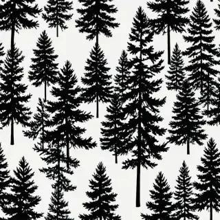 pine tree clip art black and white