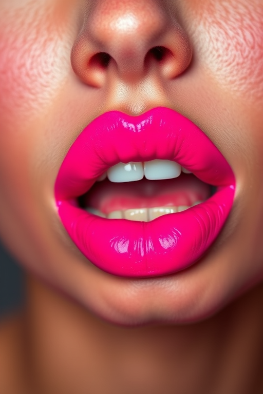 Neon pink lip stain "Electric Fuchsia" offering long-lasting, transfer-resistant color with a matte finish and intense pigmentation for a bold and vibrant look
