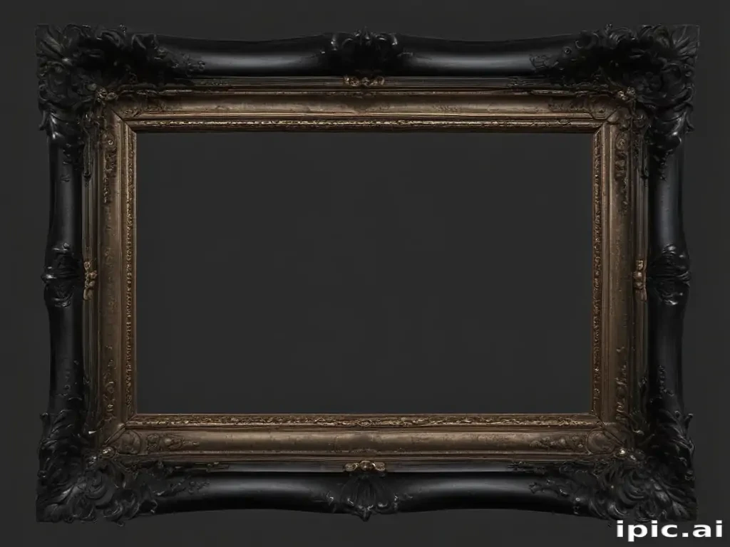 black picture frame png