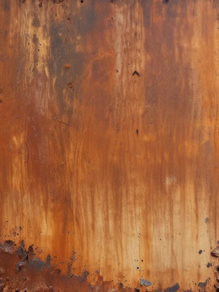 Rusty Metal Surface with Textured Patterns and Rich Earthy Tones