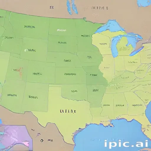 map of united states with states