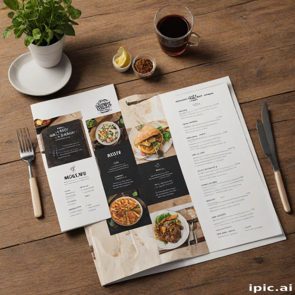 restaurant menu mockup
