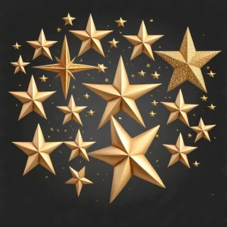 golden stars png