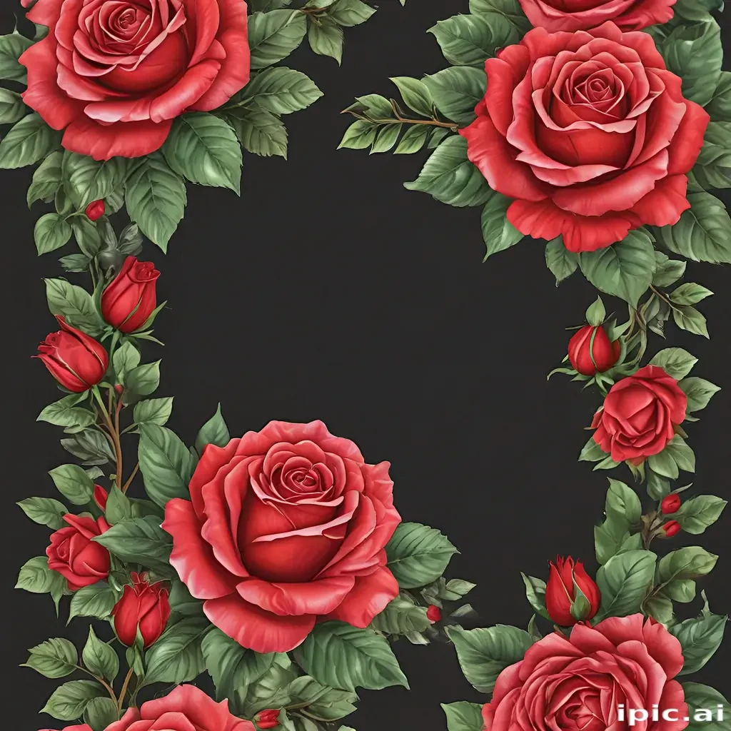 rose border png