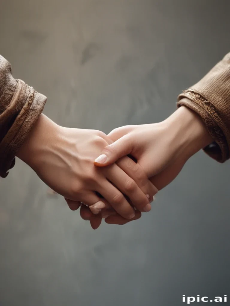 couple holding hands aesthetic