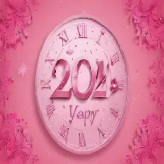 pink happy new year 2024