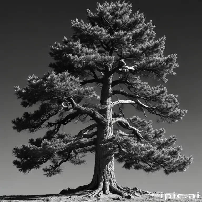 pine tree clip art black and white