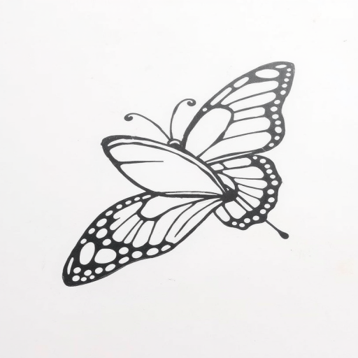 butterfly drawing outline