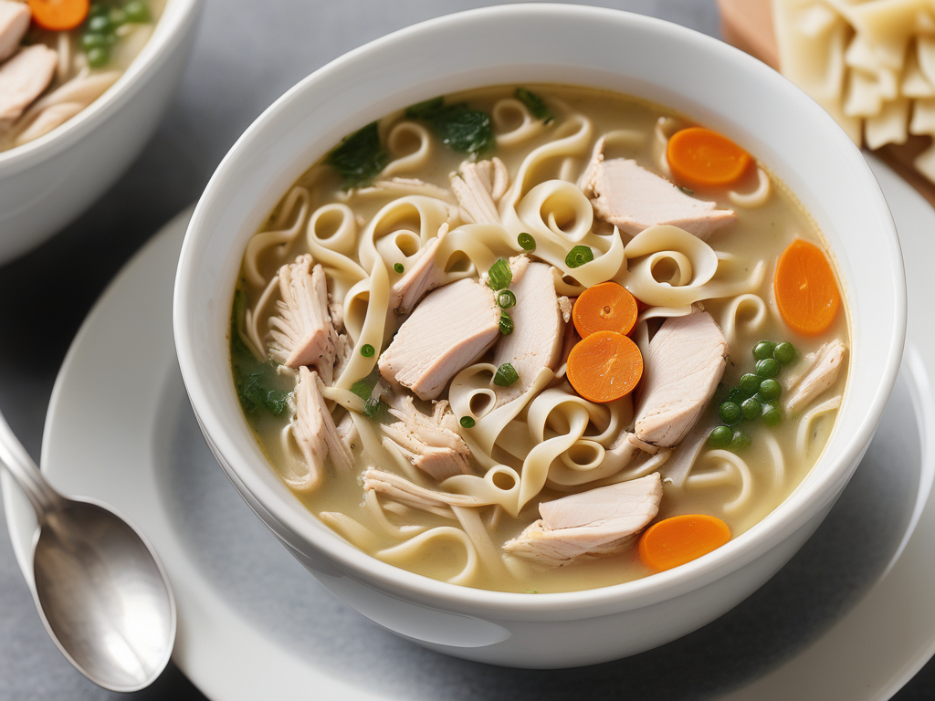 high protein chicken noodle soup