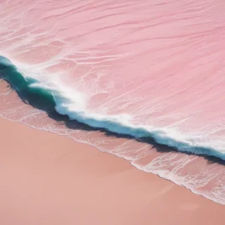 pastel pink beach wallpaper
