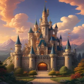 cartoon of castle