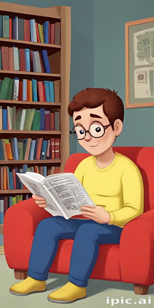 reading cartoon