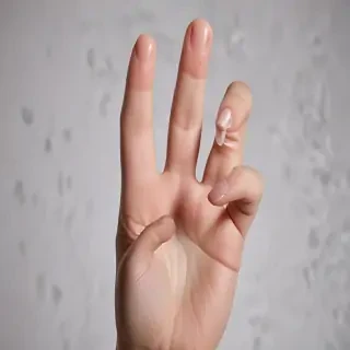 middle finger transparent