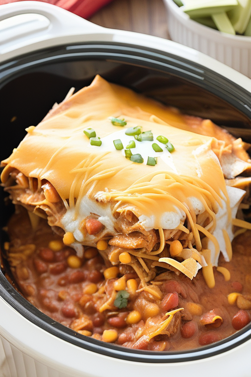 crock pot chicken enchilada casserole