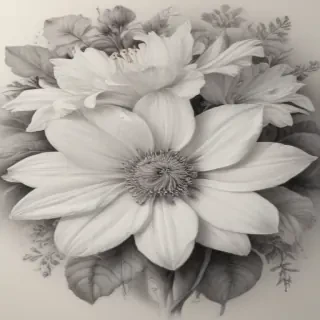 flower pencil drawing