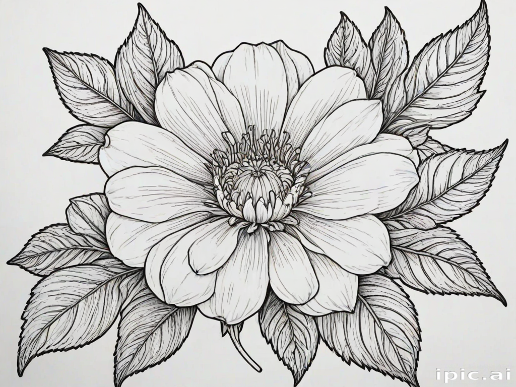 flower drawing for coloring