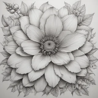 flower drawing for coloring