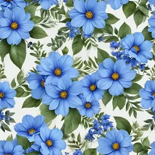 blue flowers transparent background