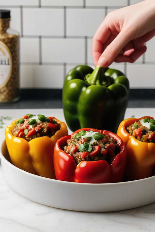 what to serve with stuffed bell peppers