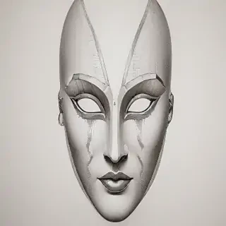 drawing of a mask