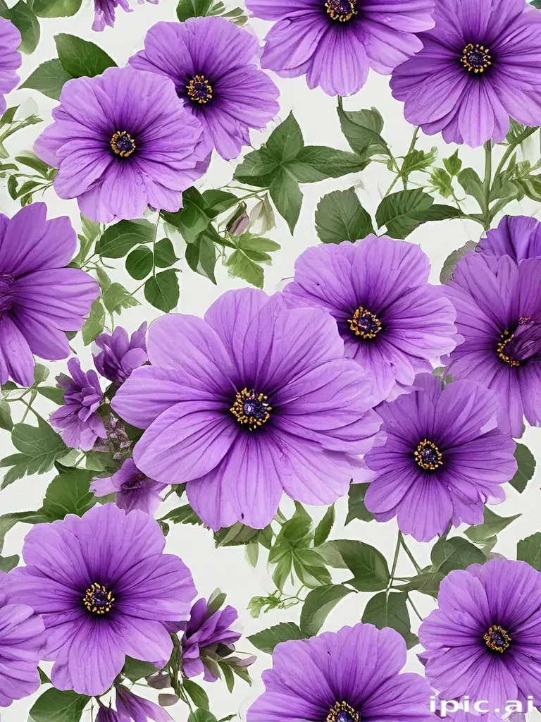 purple flowers transparent background