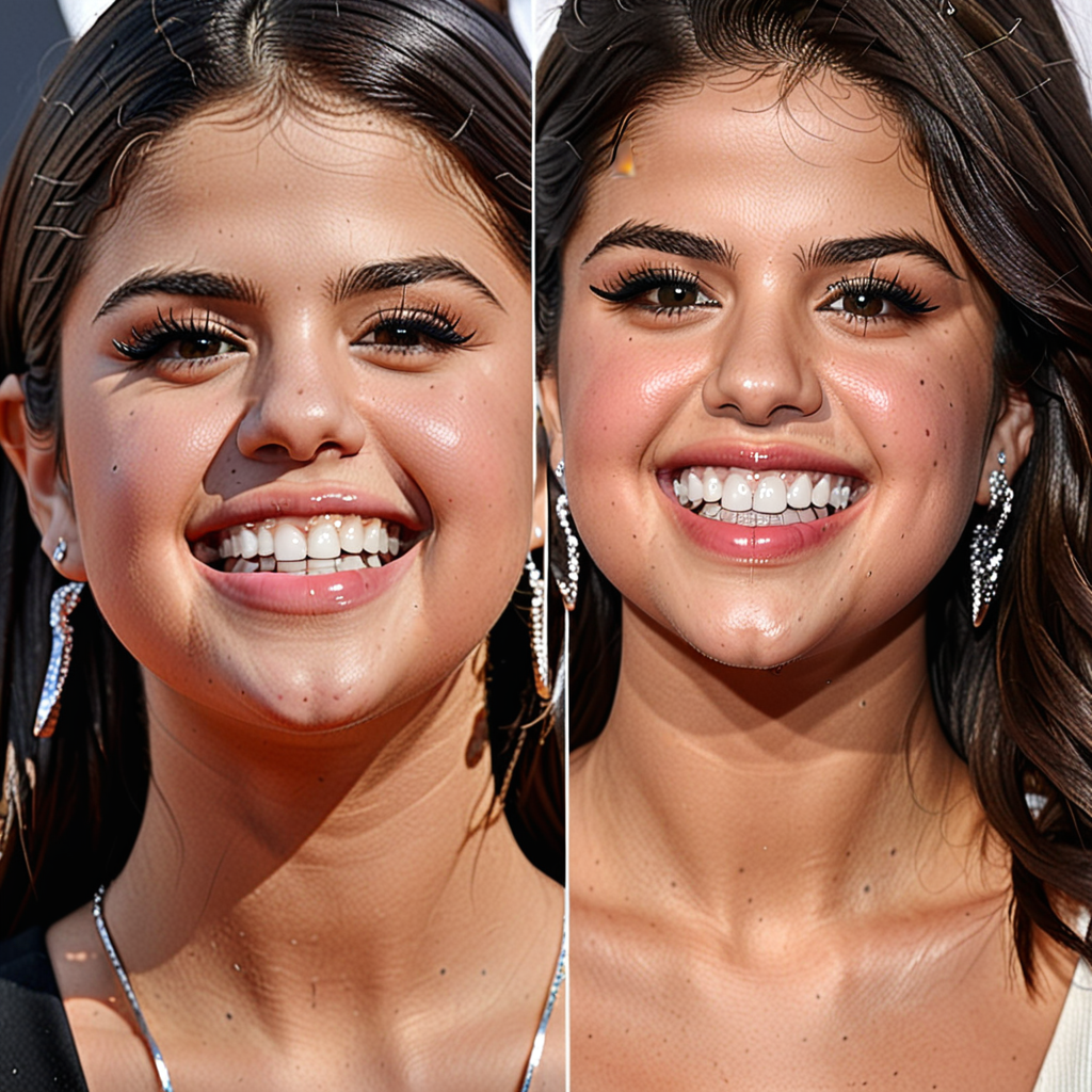 selena gomez teeth change