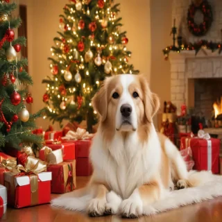 christmas dogs wallpaper