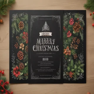 christmas card template psd
