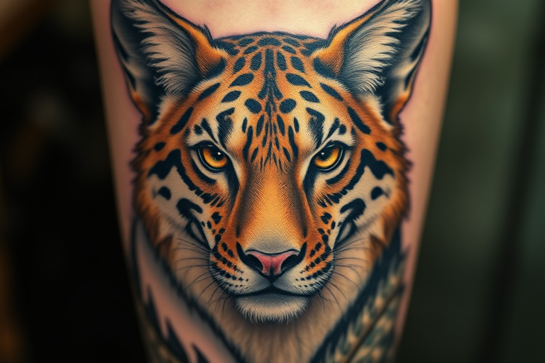 Hyperrealistic "Wildlife Portrait" tattoo showc