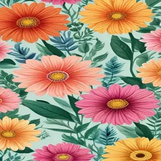 drawings of flowers in color